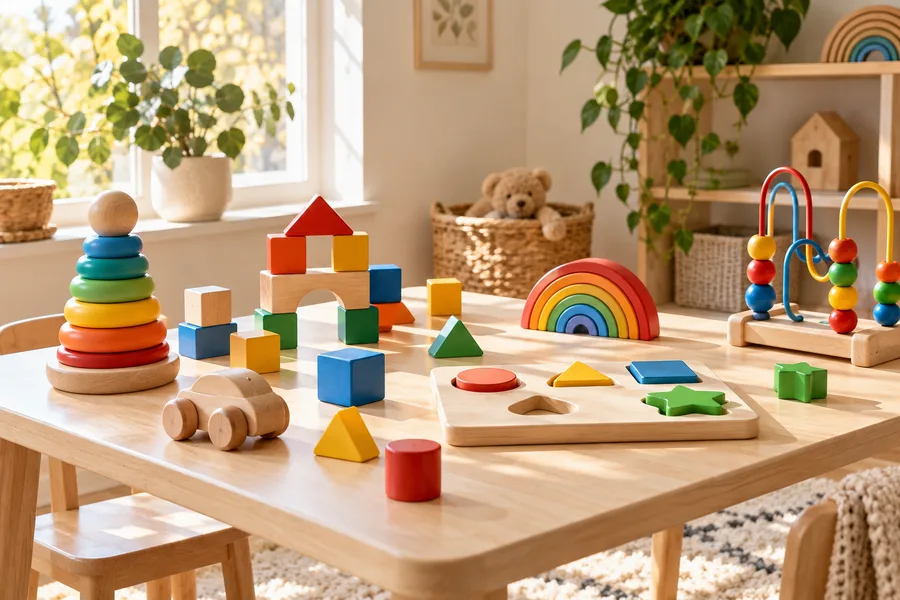 Illustrative toys and educational activity kits scene